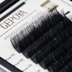 fuax individual eyelashes mink l curl lash extensions adhesive supplies kit