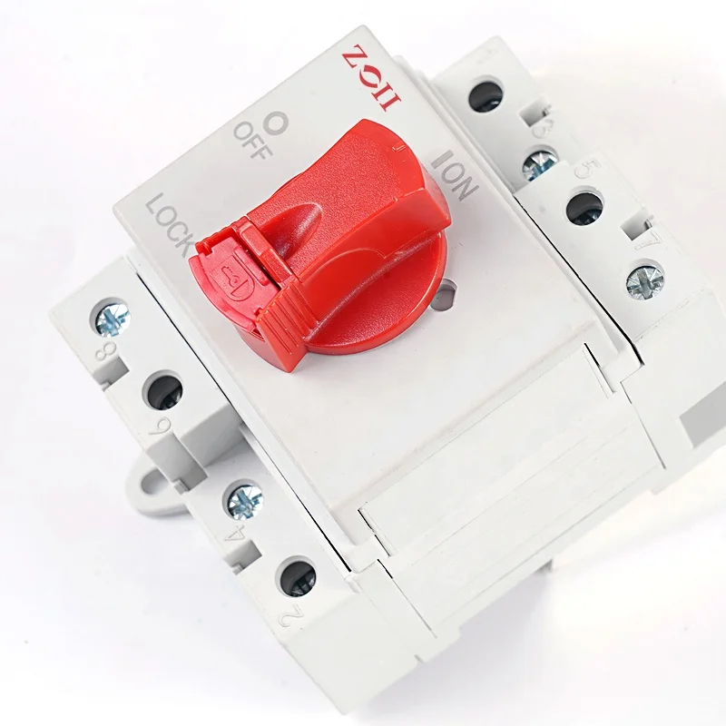 ZOII Electric DC Isolator Switch 1500V 32A Din Rail Solar Rotating Handle Rotary Disconnector