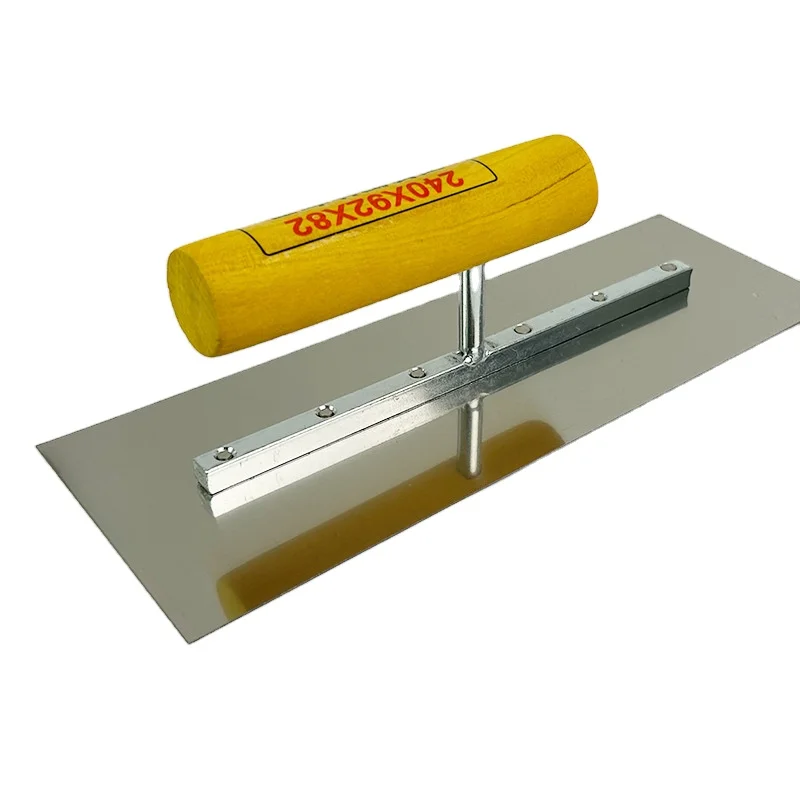 Industrial & DIY Grade Stainless Steel Trowel with Plastic Rubber Carbon Steel Blades Bricklaying & Masonry Squared Trowels