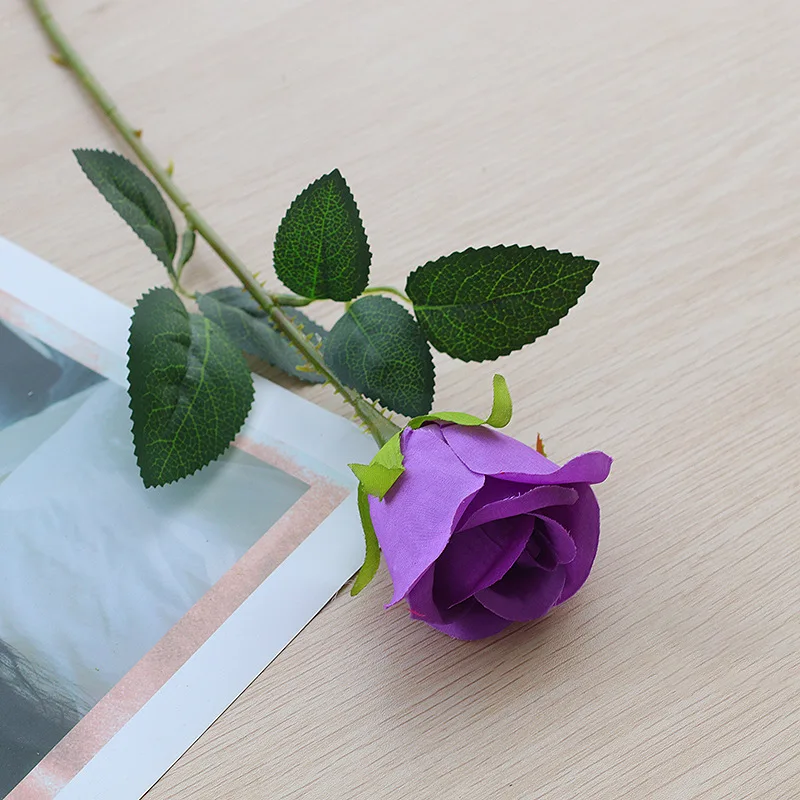 Low price single Silk Rose Artificial Flower Wedding Decorative Flowers Rose gift for mother day and lover