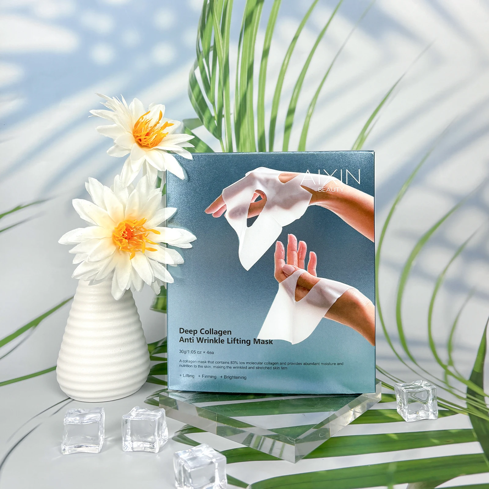 AiXin Private Collagen Mask Moisturizes Skin Firming Skin Restores Moisture Brightening Muscle And Whitening Advanced Mask