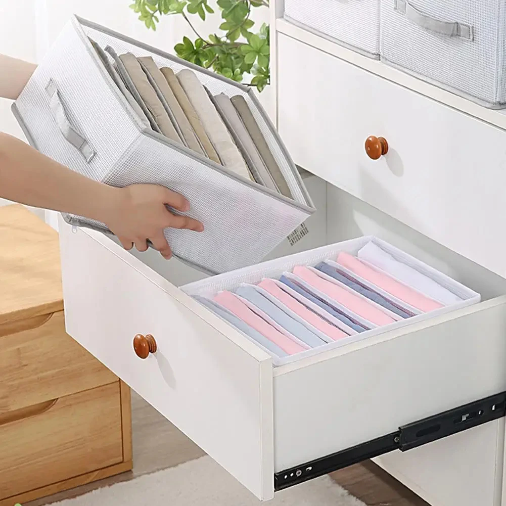 Folding Non-woven Fabric Socks Bra Storage Box Cube Bin for Children Toys Sundries Organizer Storage Bins Handle Storage Basket