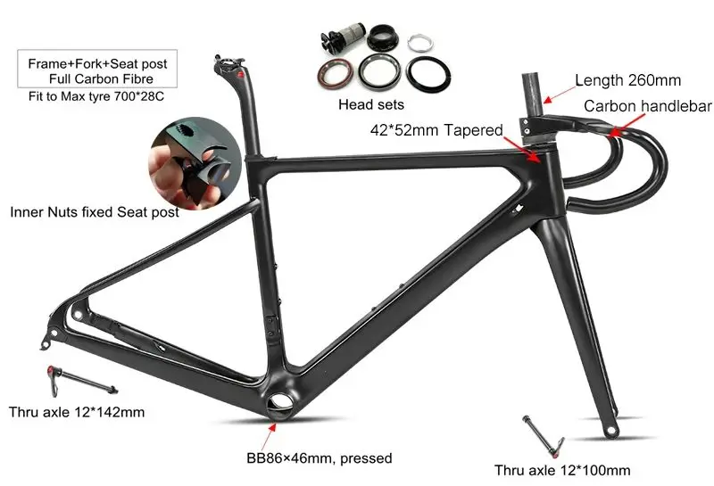 Bicycle Frame Full Suspension  Frame 148*12mm 29er Carbon MTB XC Mountain Cycling Frameset Electric bicycle frame