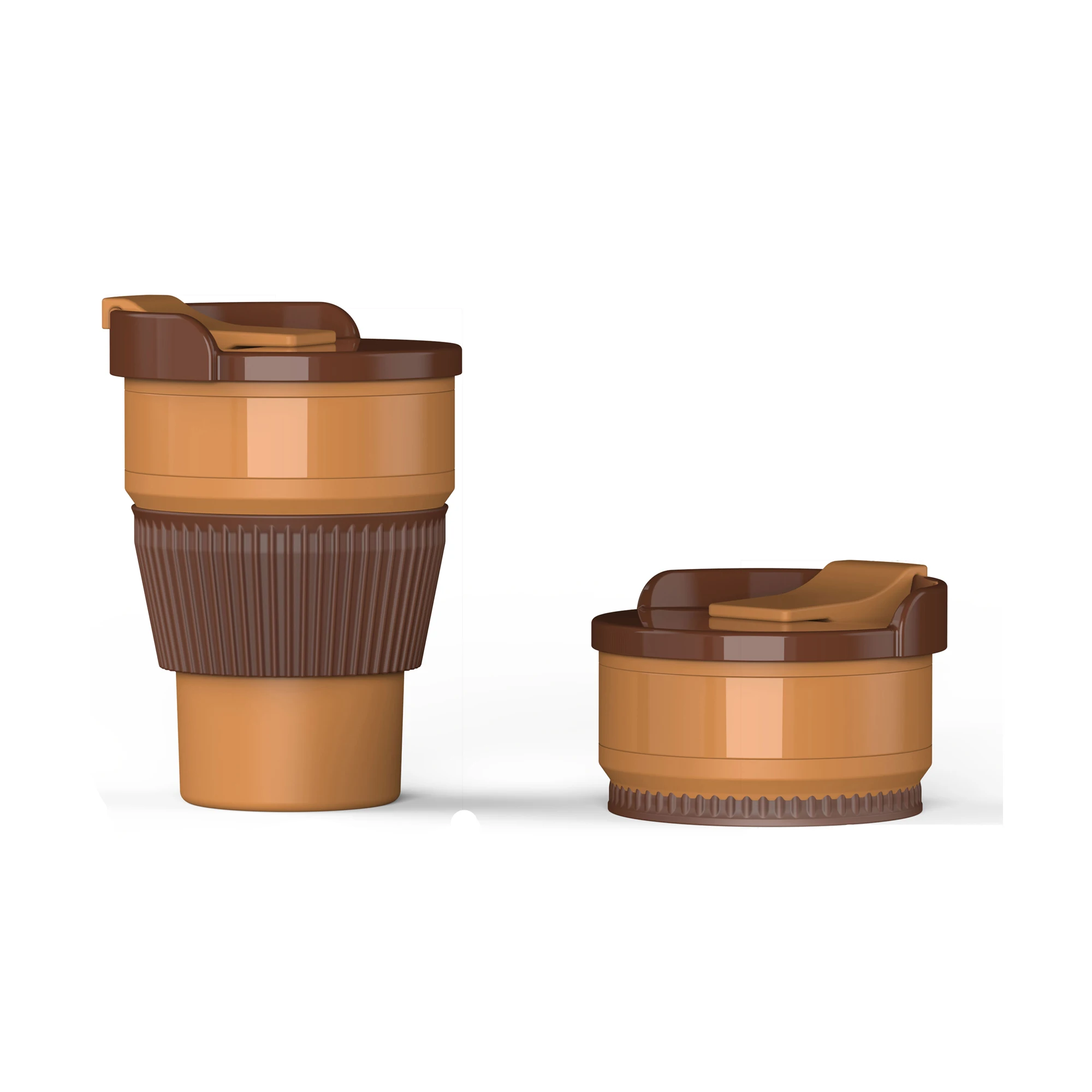 Takeout cup Telescopic bottle 2024 Tea cup Portable Silicone Folding  12Oz cafe cup 450ml