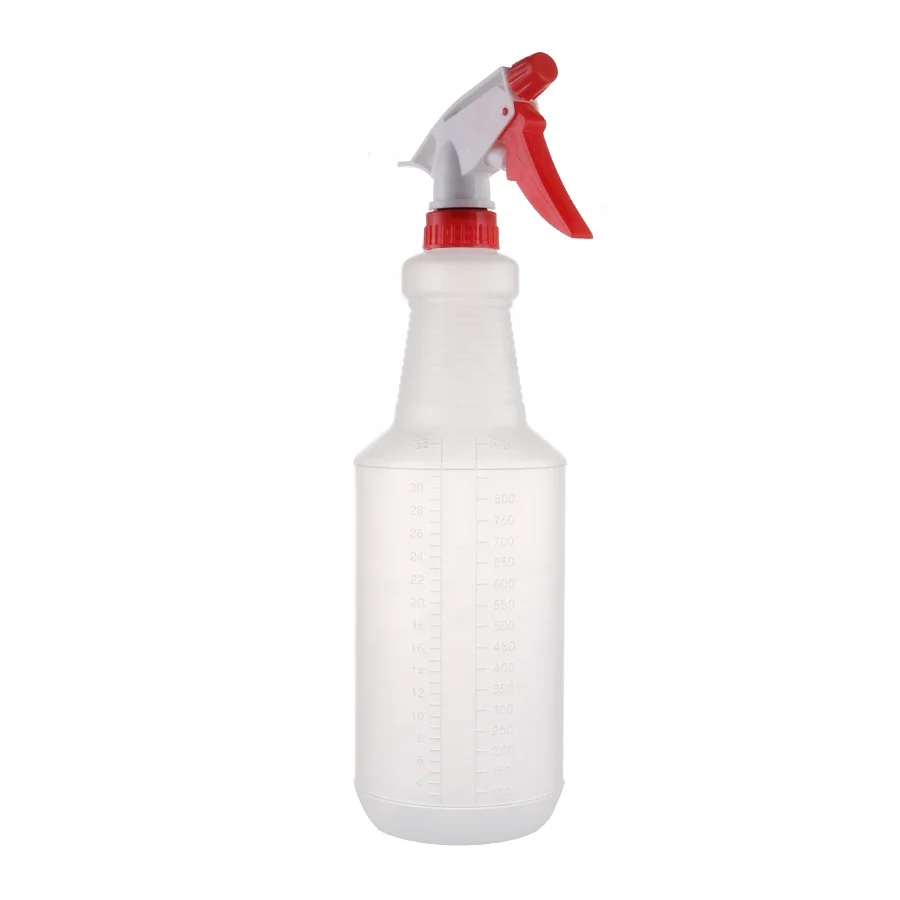 
500ml 750ml 1000ml Cylinder Empty PE Plastic Trigger Spray Bottle for garden 