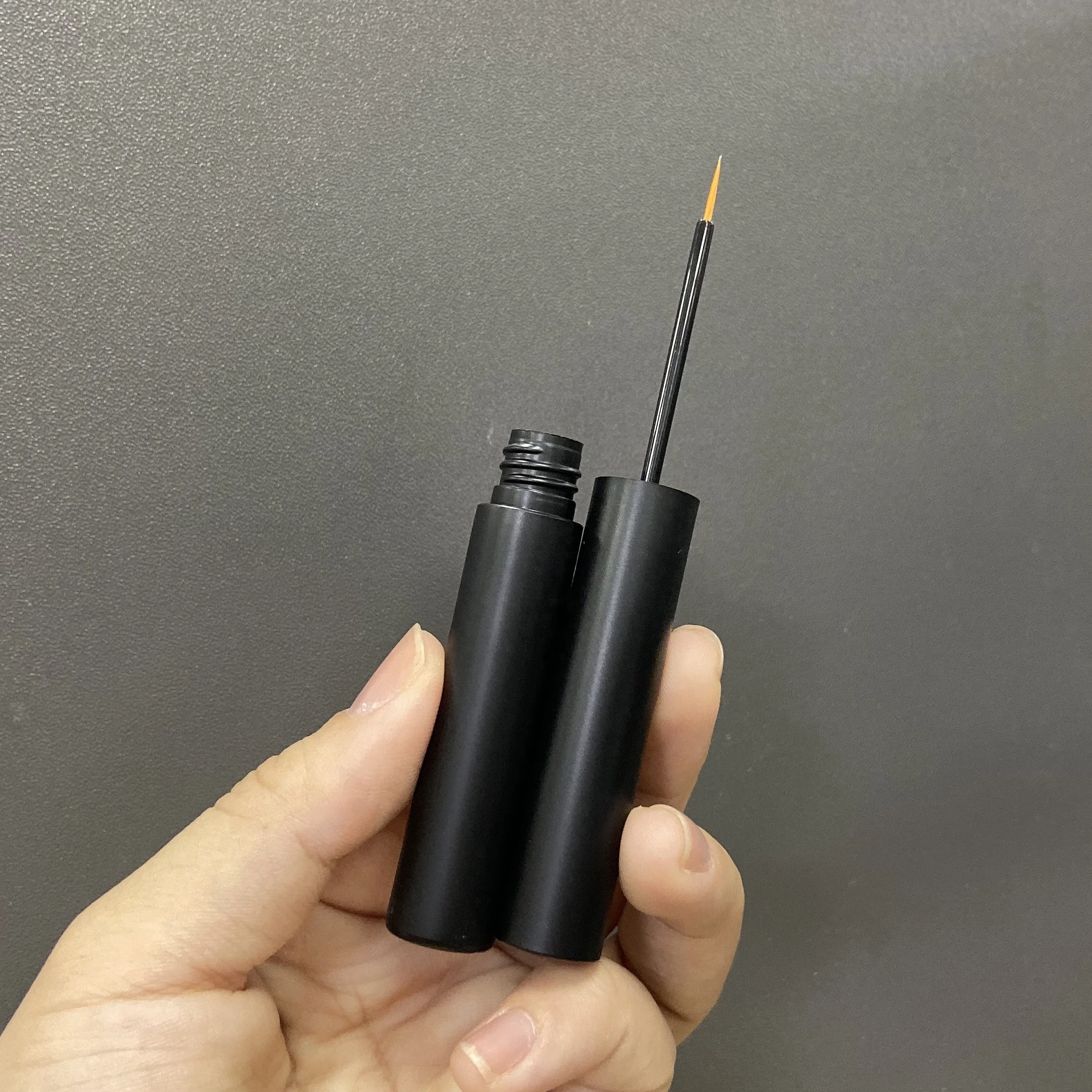 6ml luxury metallic purple empty eyelash growth serum gold liquid eyeliner tube skinny slim mascara tube with small little brush