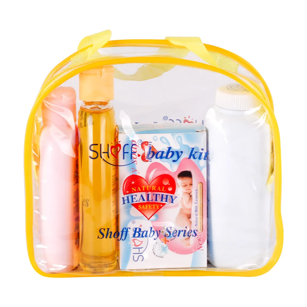 SHOFF baby shower gifts set 5pcs with baby soap bib shampoo lotion for baby skin care.