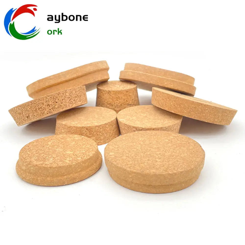 Customized Agglomerated Tapered Glass Bottle Wine Cork Stopper Wooden Cork Stoppers Lids for Bottles Jars Flasks Carton Accept