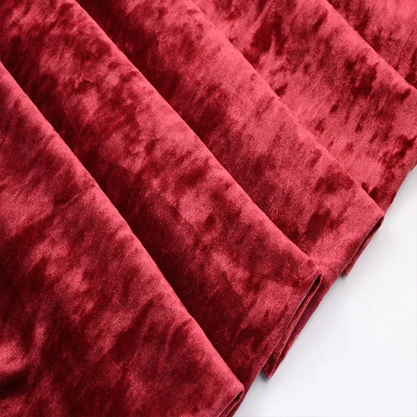 Eco-friendly Crushed Velvet Fabric 0.5mm Pile Height Spandex Korea Velvet From China
