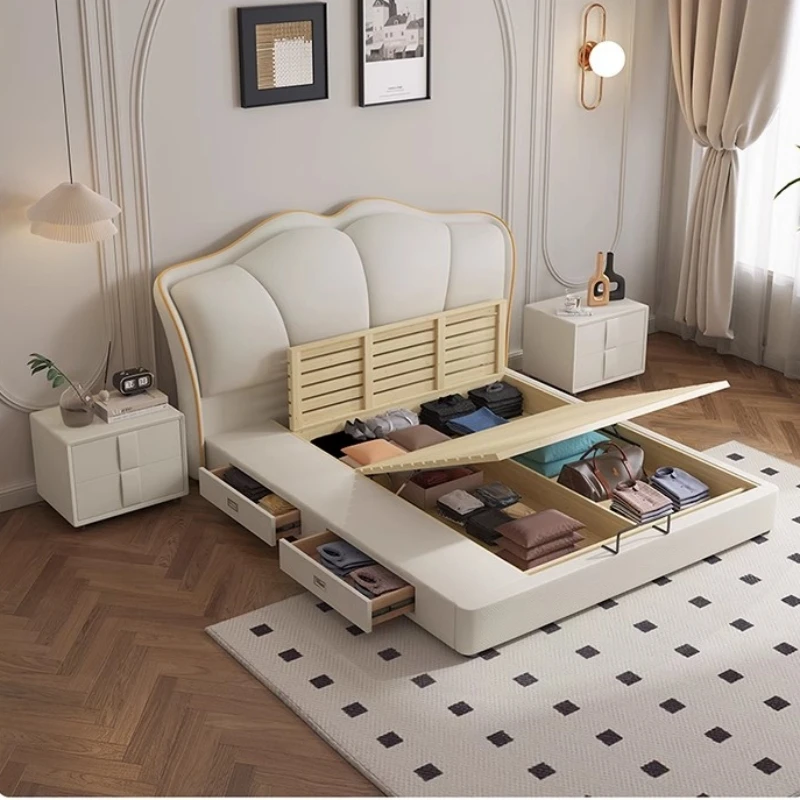 luxury italian upholstered king queen size bed frame queen size bed for space saving furniture
