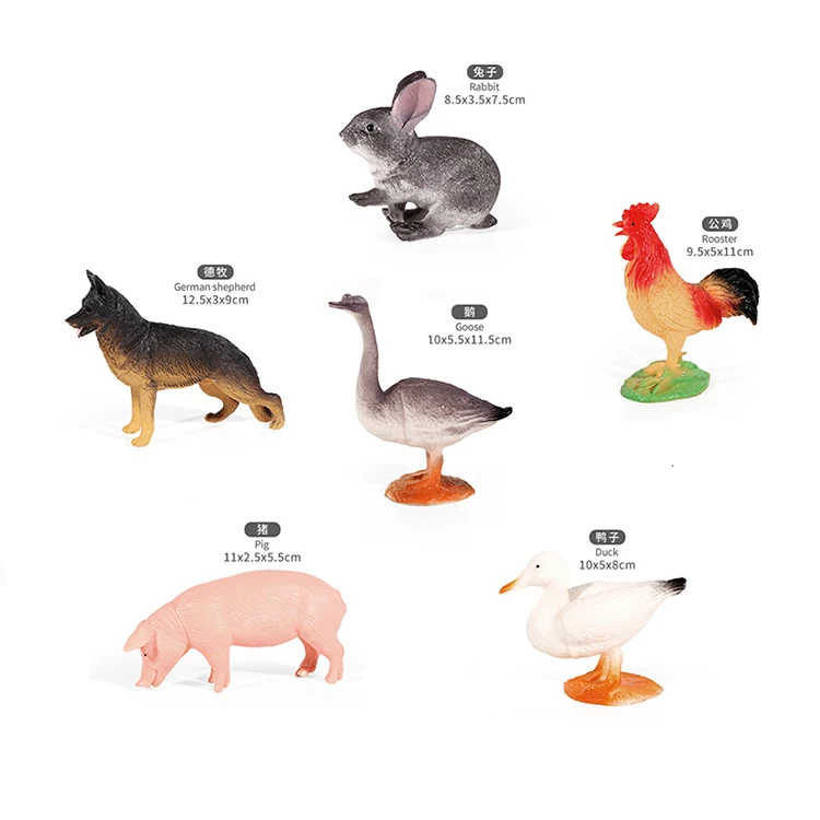 Promotion Toys Dollar Item Toy 5'Animal Set 4Pcs Farm Play Set Animal Figures Set