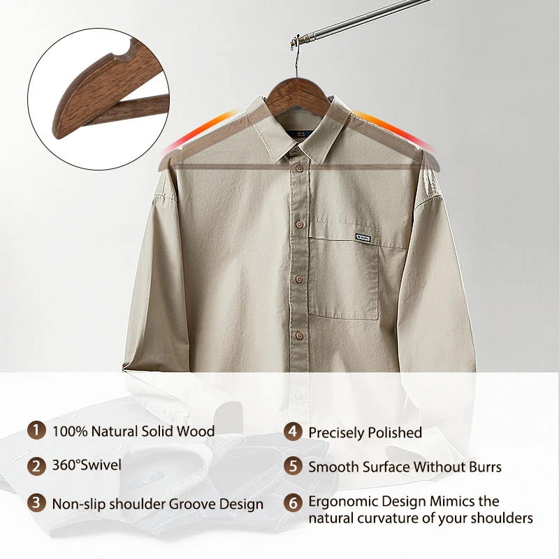 Customized Luxury wooden suit hanger wood hanger