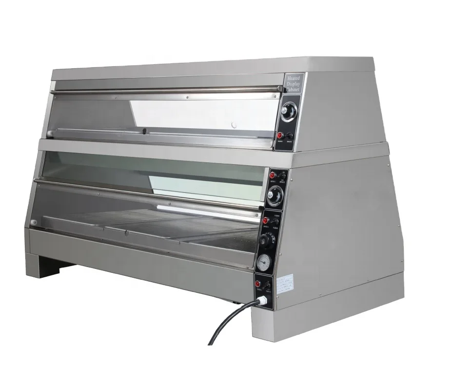 1.2m 1.5m Restaurant Kitchen Equipment Hot Food Chicken Display Warmer