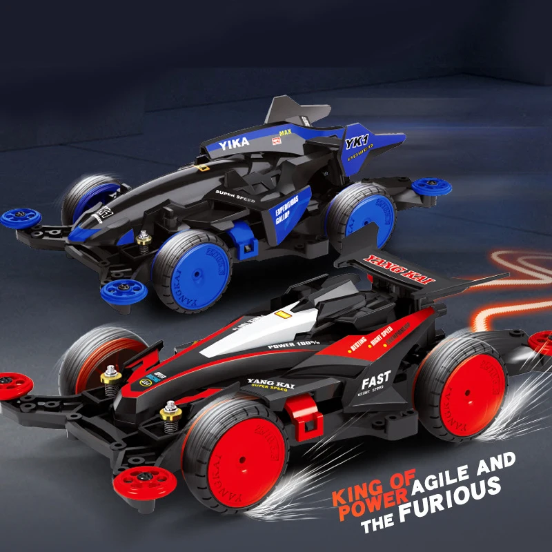Mini 4WD Racing Car DARK HORSE Building Block Toy Set Diy Assembly For Kids Puzzle Toys Sets Gift