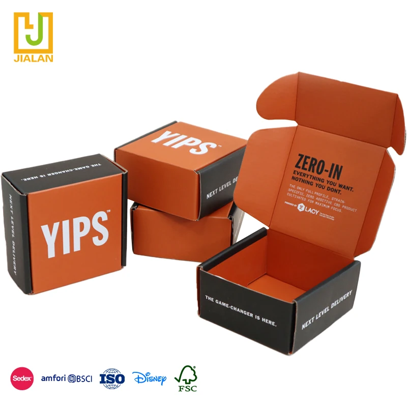 Factory direct custom logo double-sided printing clothing shoes wigs express shipping corrugated packaging paper boxes