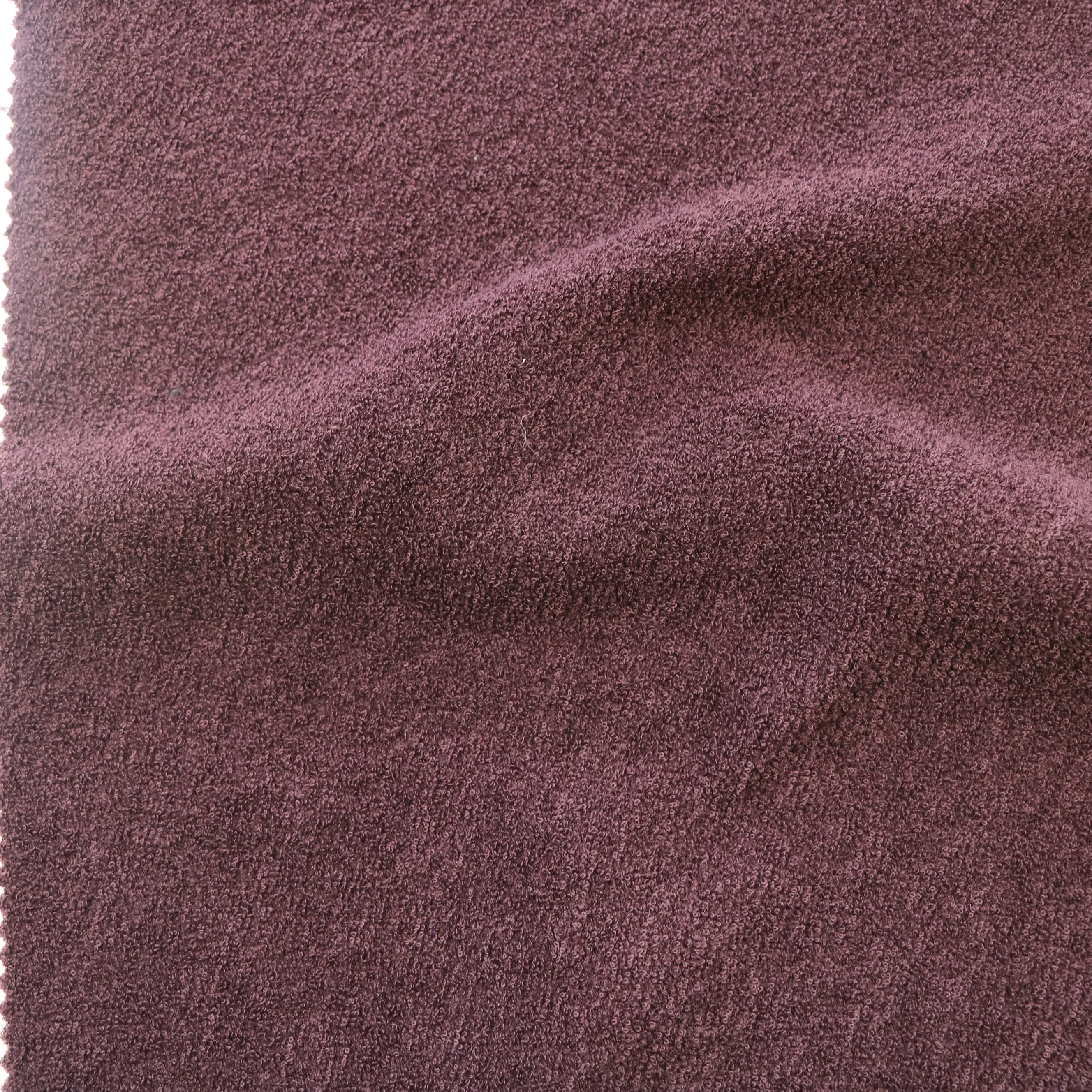 Tear-resistant 100Polyester Plain One Side Brush Weft Knitted Ant Fleece Fabric for Coat Sofa Set Home Textile
