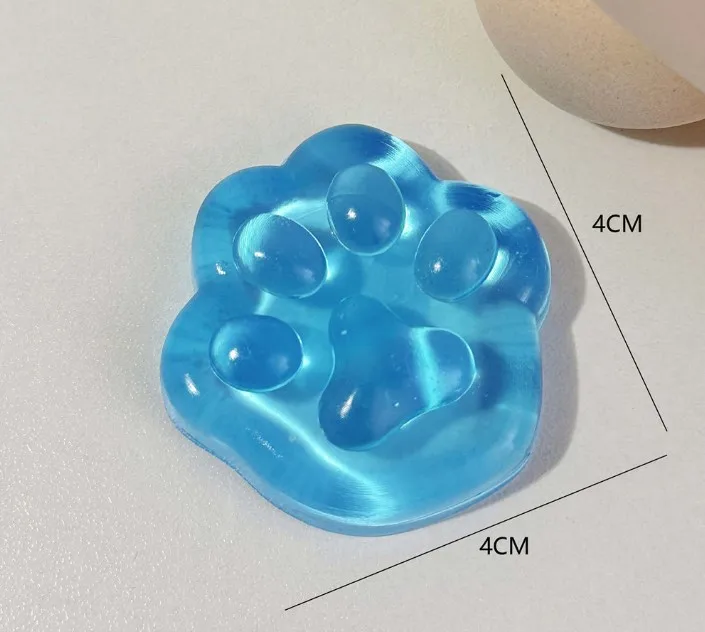 New Cute Cat Claw Kawaii Crystal Ice Cube Mochi Stress Relief Ball Small TPR Soft Rubber Jelly Sticky Toys Cute Cat Claw