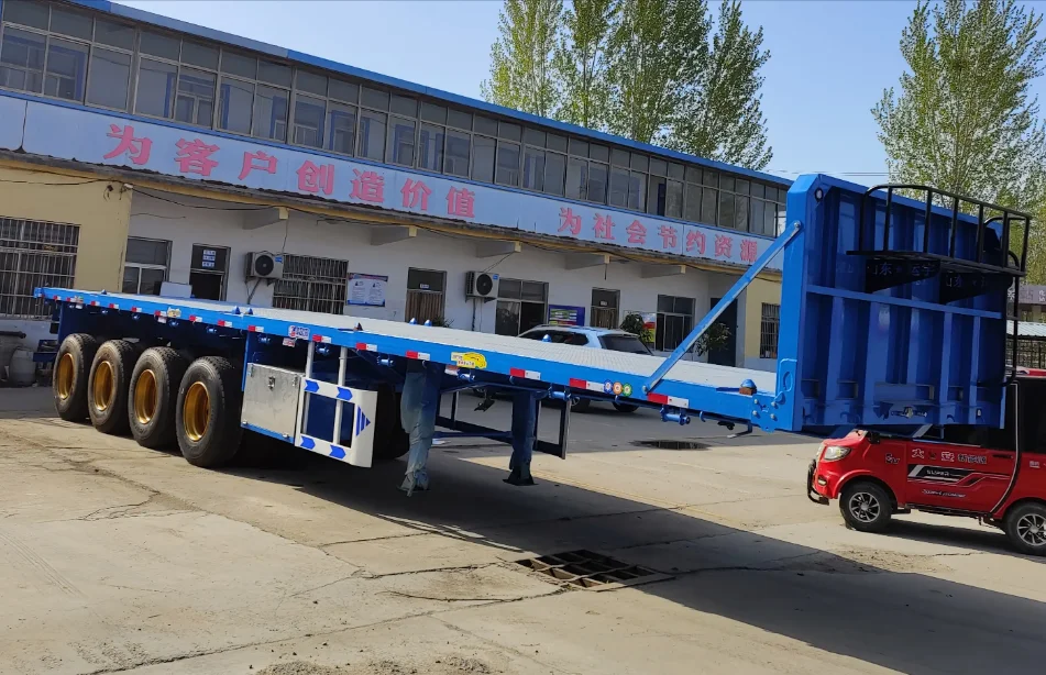 Factory Direct Sale Robust 4 Axle 40ft Flatbed Trailer for Safe and Reliable Cargo Transportation