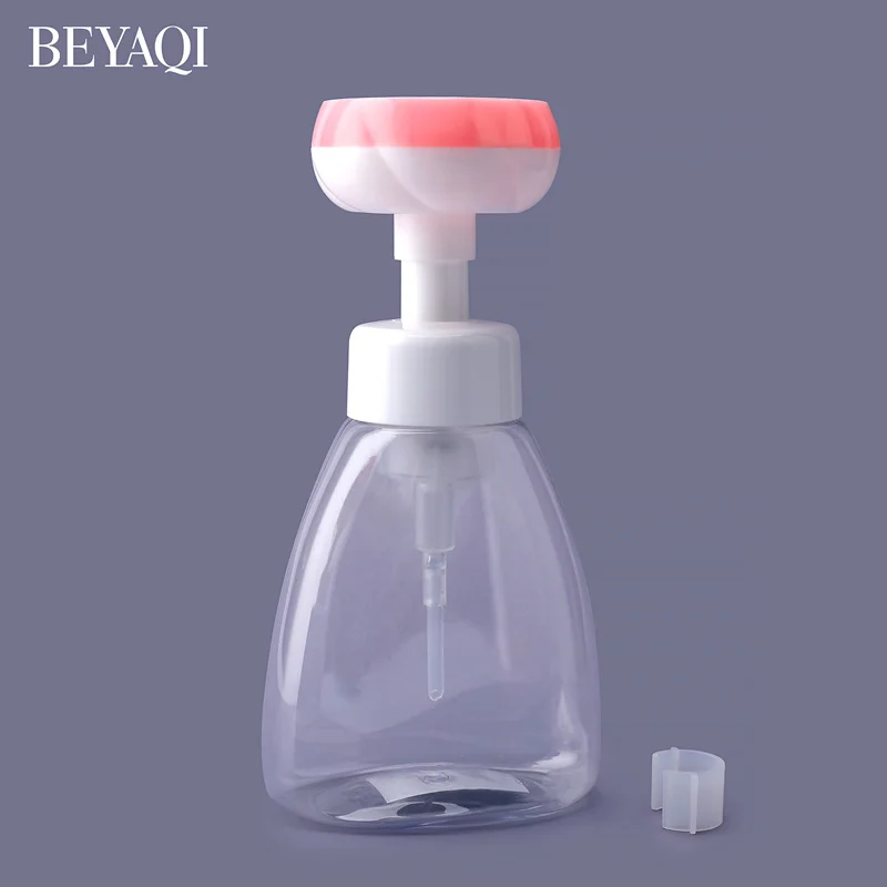 Factory direct sales personal care luxury pink flower shaped foaming pump,custom plastic foam pump,0.8cc foam pump cosmetic