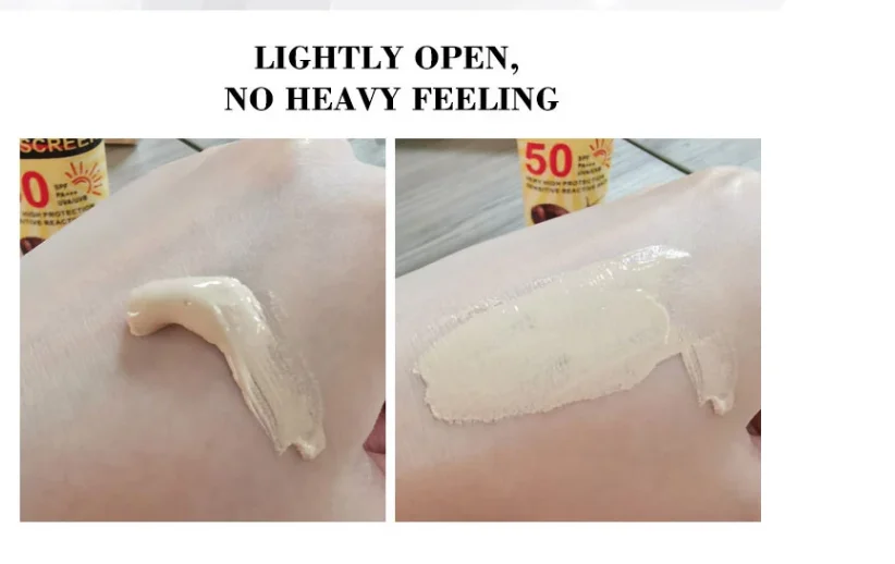 Органический солнцезащитный крем для лица, отбеливающий лосьон с spf 50, коллаген, улитка, защитный крем для кожи, увлажняющий солнцезащитный крем