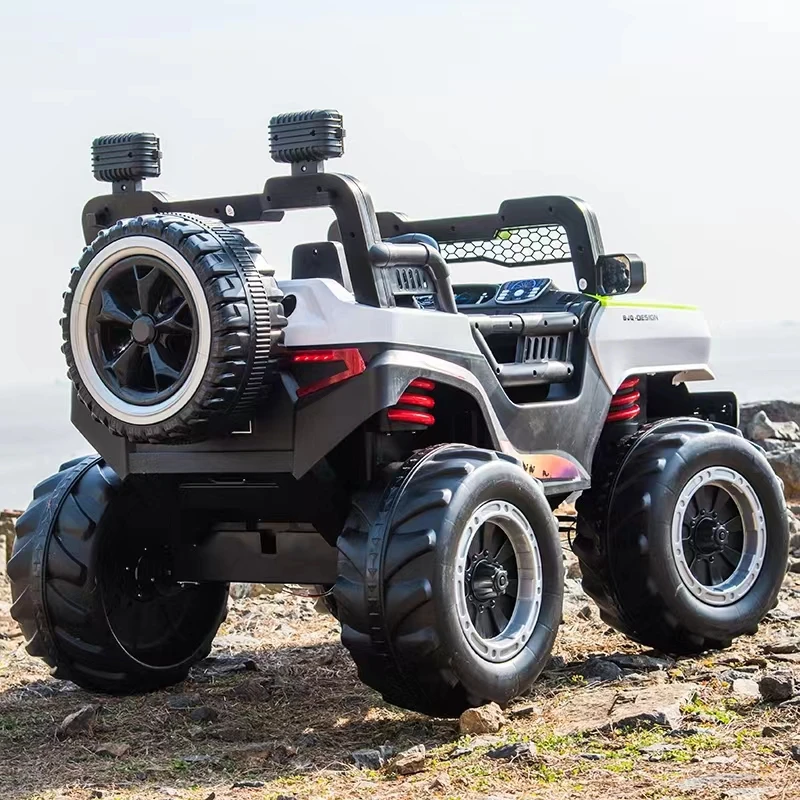 Hot sale Large two-person electric cross-country vehicle for children can be remotely operated with cool lights and double doors