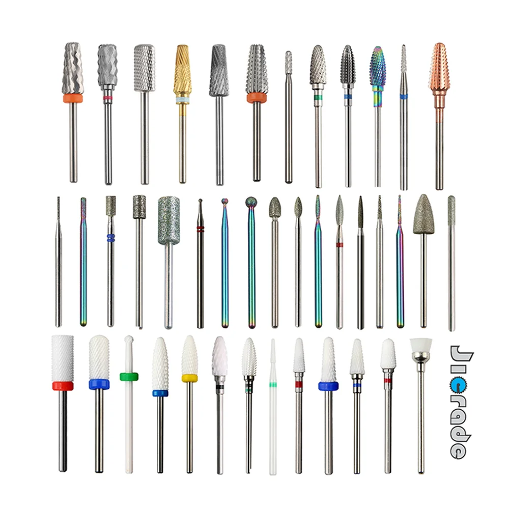 Cuticle Small Tornado Ceramics Barrel Diamond Tungsten Set 3/32 5 In 1 Nail Drill Bits