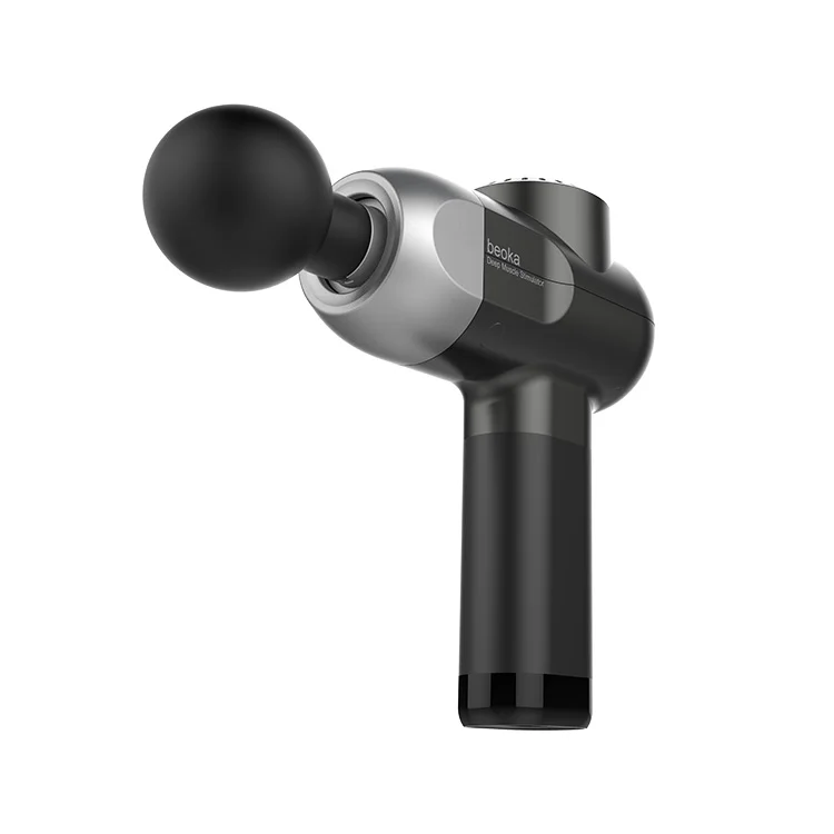 Beoka 2024 best selling portable usb body electric deep tissue muscle massage gun handle portable fascia gun with heat