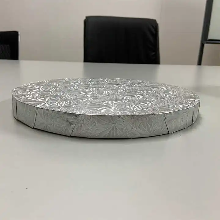 Large Cake Drum Board Embossed Aluminum Foil Silver Cake Boards