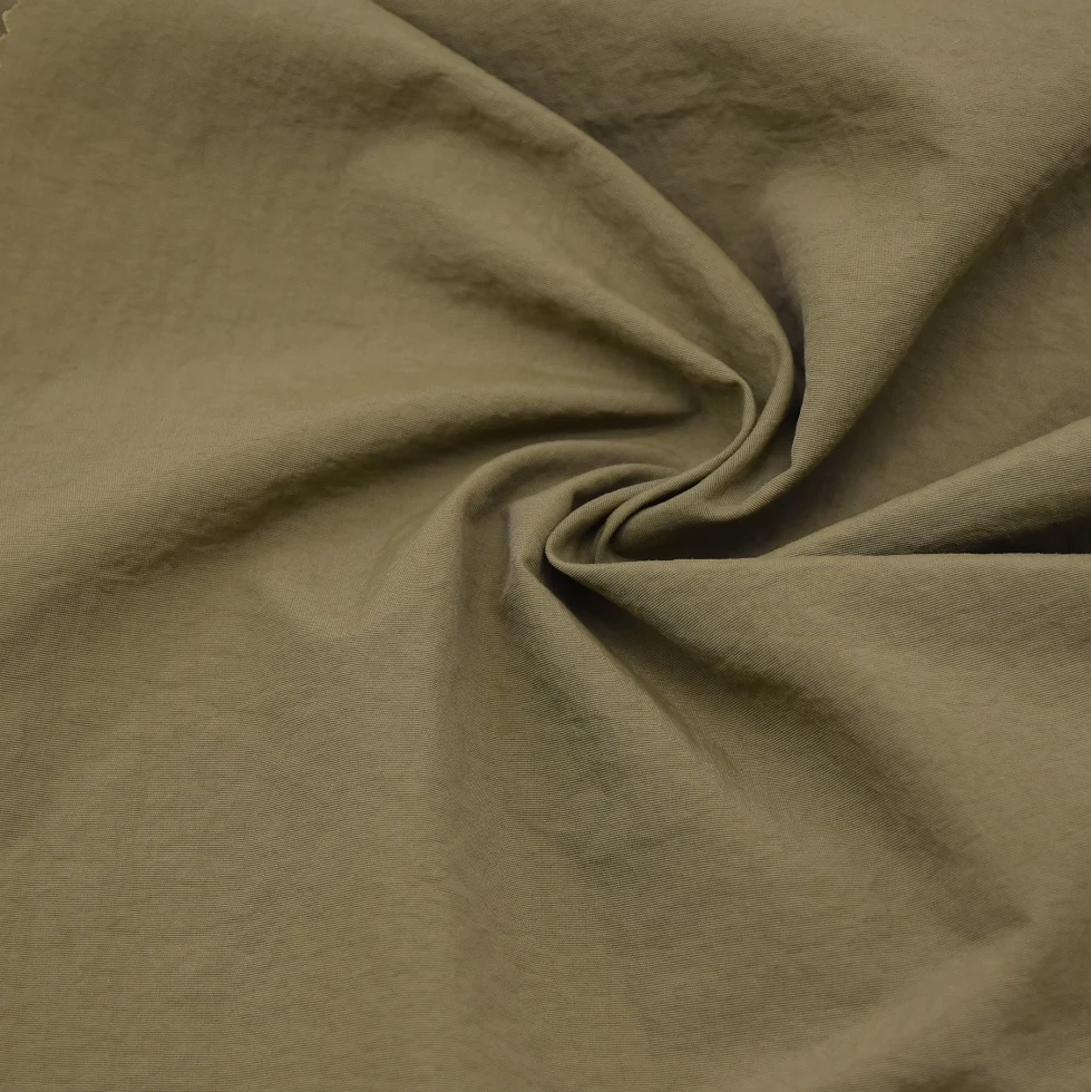 228T nylon crinkled Taslon windbreaker fabric
