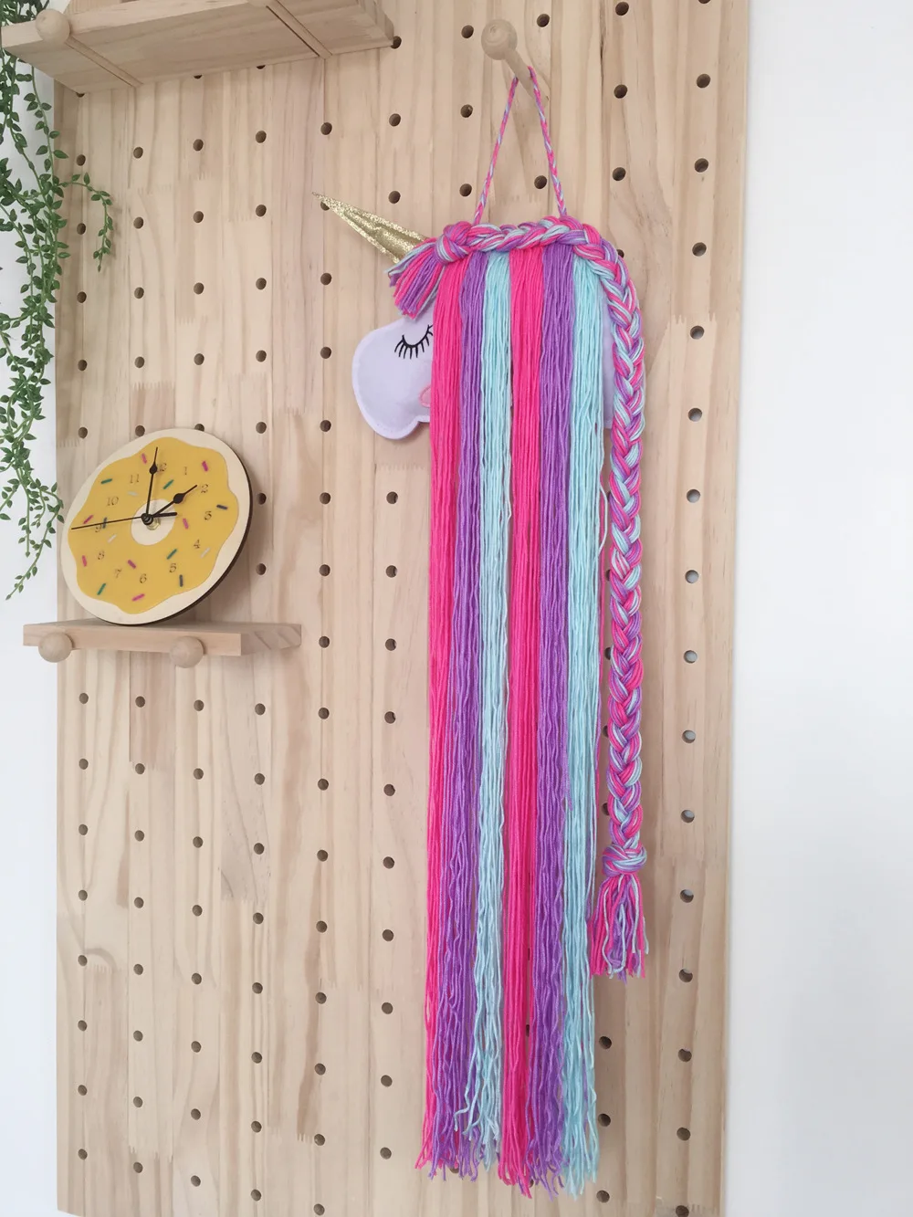 Unicorn Hair Accessories Organizer Storage Hair Clip Bow Holder Wall Hanging Home Decorations For Girls Women