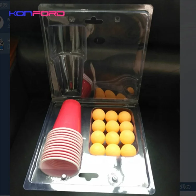 Exciting Game Beer Pong Cups 16oz Set 40mm 38mm Mini Beer Pong Balls For Adult Party