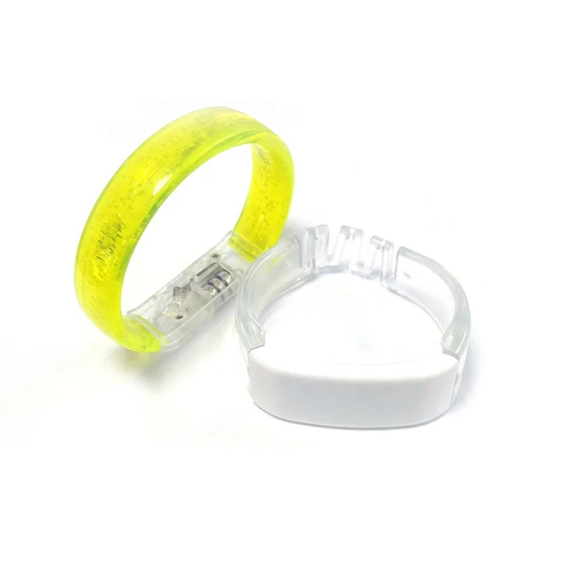 concert LED adjustable webbing remote control wristband Button color light-emitting bracelet LED silicone fluorescent bracelet