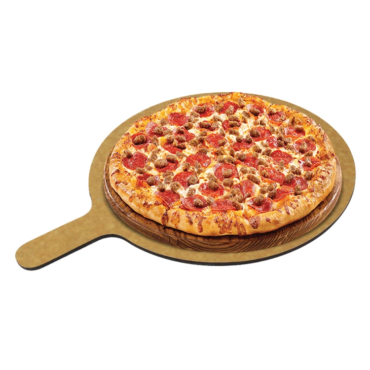 round Marble Charcuterie Board with Handle Wood Fiber Cheese Board and Pizza Board for Halloween Holiday Gifts and Presents
