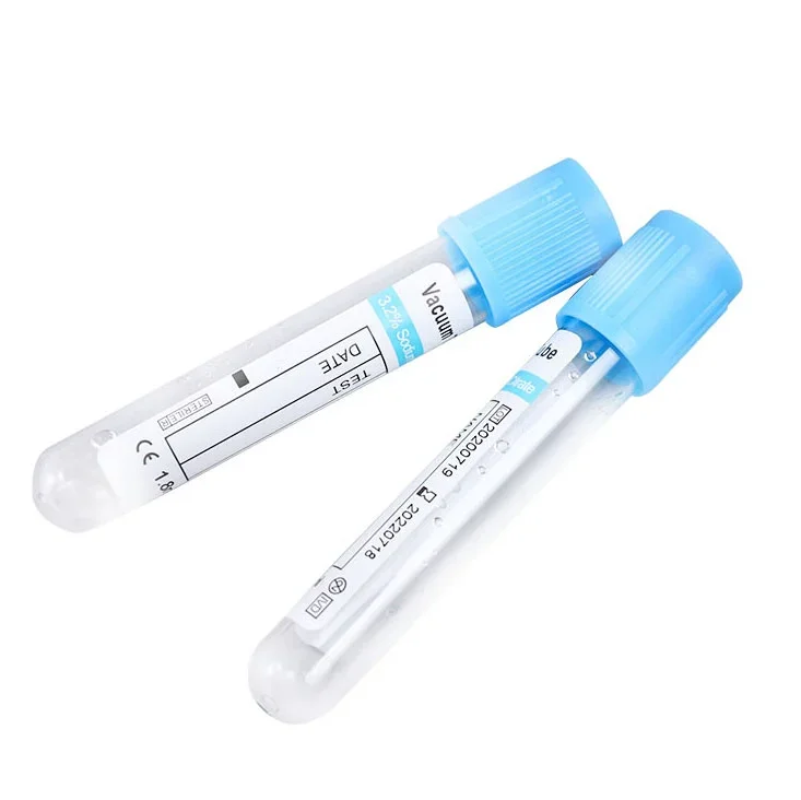 Single Use Blood Collection Tube Sets Approved Hospital Use Vacuum Blood Collection PT Tube for sodium citrate