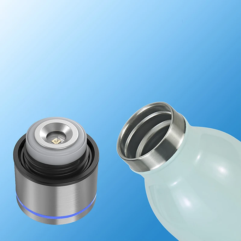 600ml Factory Stainless Steel Uv Water Purifier Lid Uv Light Self Cleaning Insulated Cola Shaped Smart Water Bottle