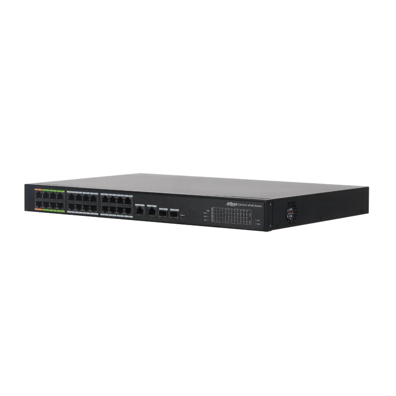 Сетевой видеорегистратор Dahua LR2226-24ET-360 24-портовый коммутатор питания через Ethernet с 8-портовый ePoE веб управляемый
