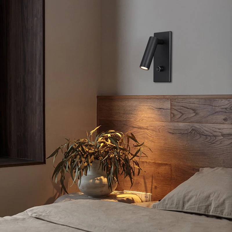 3W Led  Dimmable led book light Adjustable Folding Indoor Reading Bedside Lamp For  Bedroom Hotel Wall Sconce