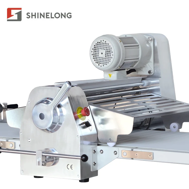 Хлебопекарное оборудование Горячая продажа ролик Реверсивный тесто для пиццы Sheeter конвейер ленточный приводной Настольный тесто Sheeter 430*1700 мм Электрический