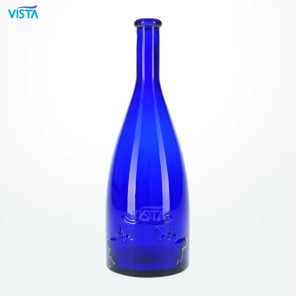 Синяя бутылка водки 750 мл стеклянная ликер водка виски