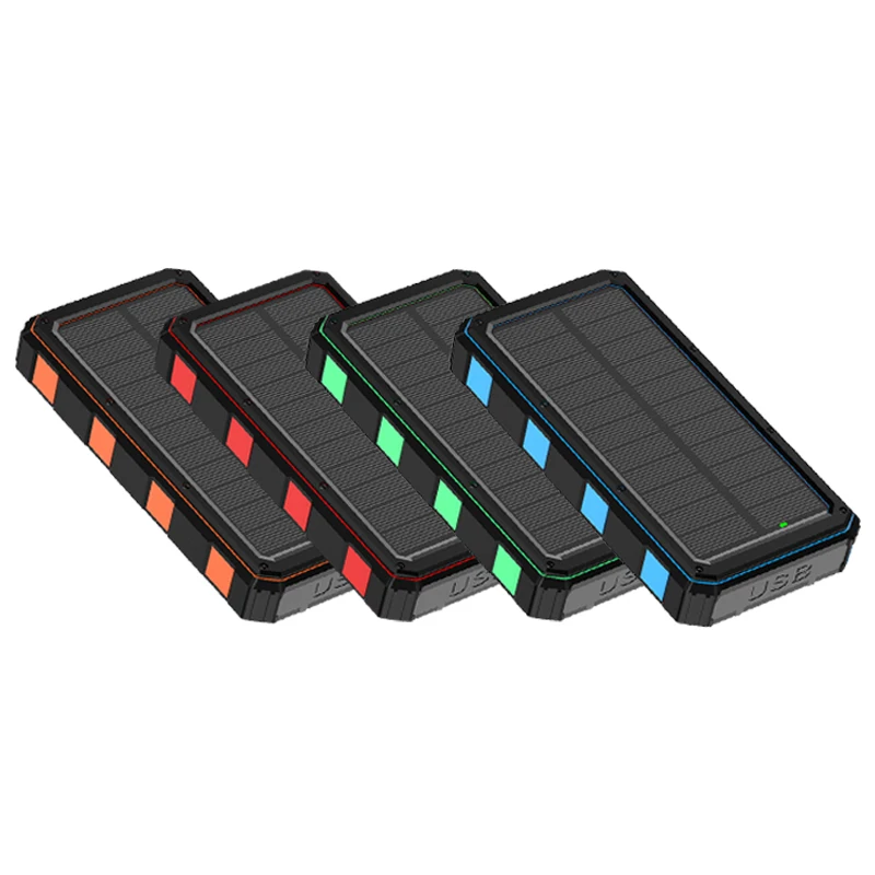 power bank new 20000mah Solar charger wireless pd 18w Portable Solar Charging Waterproof Power Bank