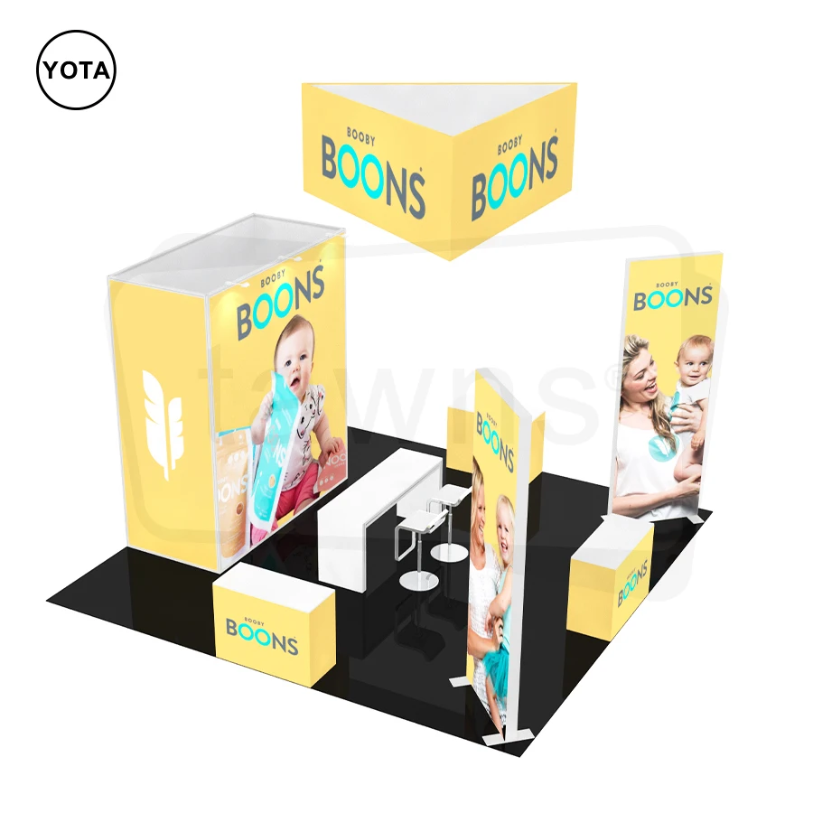 Tawns Custom Exhibition Booth Trade Show Booth Conference Exhibits Curved Stretch Fabric Backdrop Displays Booth