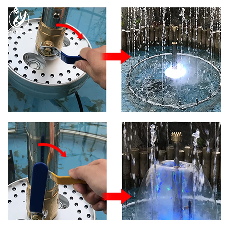 Guangdong Water Crown Manufacturer Customized Fountain Project Garden Fountain RGB Artificial Pool Fountain