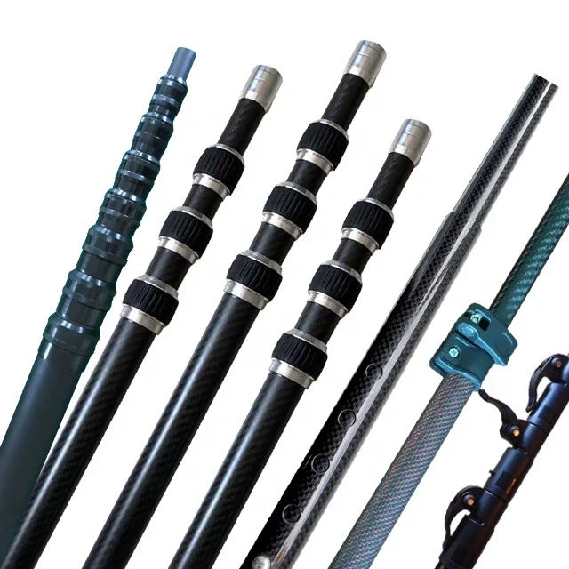 900mm 2 step telescopic carbon fiber tubes, suitable for legs lightweight pole with clamp