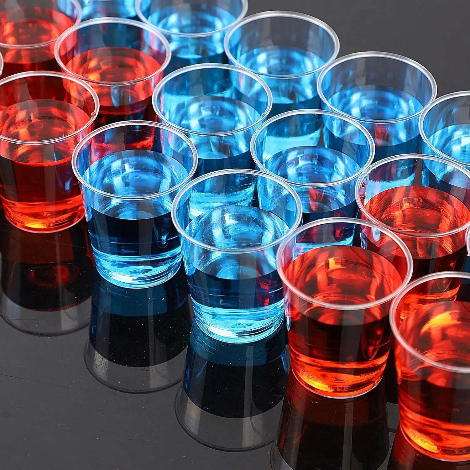 2oz PS Hard Plastic Shot Glasses Clear Disposable Thickened Shot Cups Mini Wine Testing Cups for Party Celebration