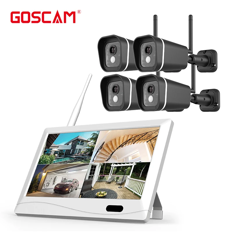 300m wireless no need network ip67 waterproof cctv camera system with monitor