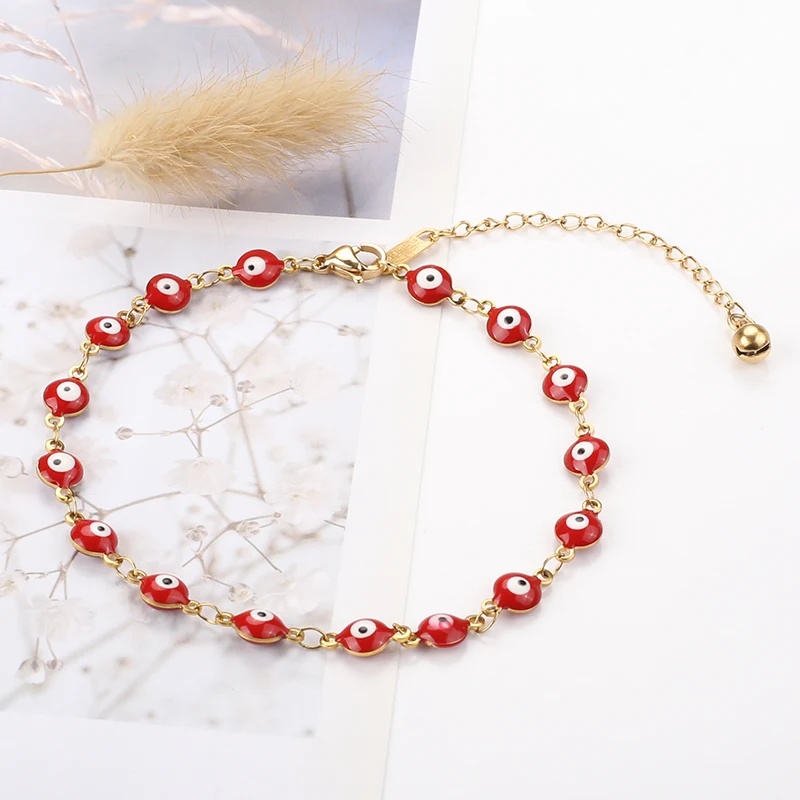 Stainless Steel Demon Eyes Anklet Jewelry Romantic Daily Life Anklets For Women