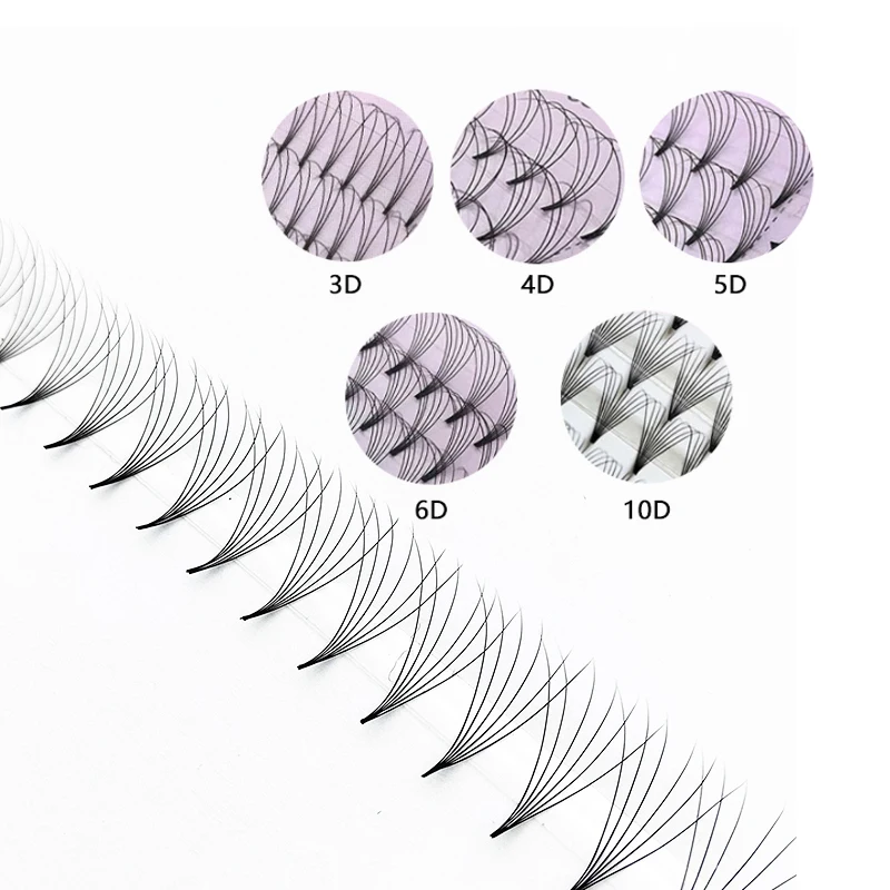 Wholesale 0.07 0.10mm individual lash mink d curl pre made fans volume short steam lashes premade fan