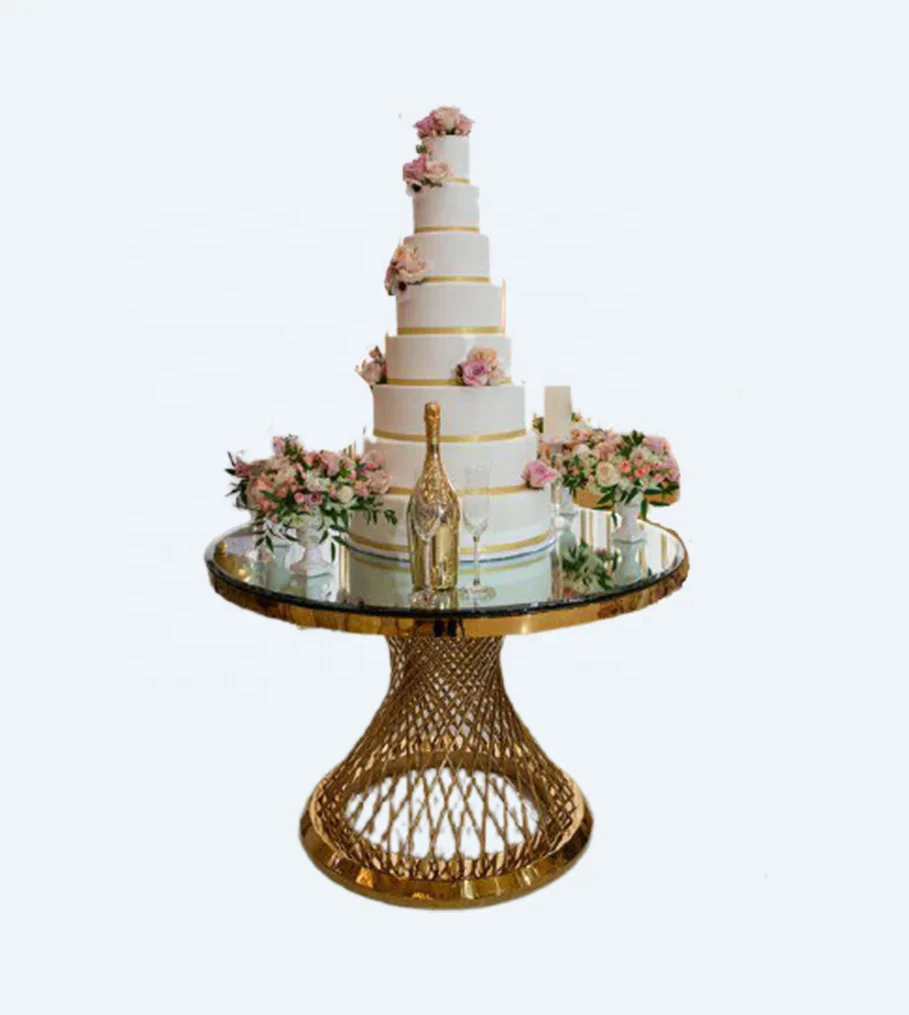 Современная Роскошная золотая круглая зеркальная настольная подставка из нержавеющей стали для свадебного торта демонстрация для свадебного торта вечеринки и стульев для мероприятий