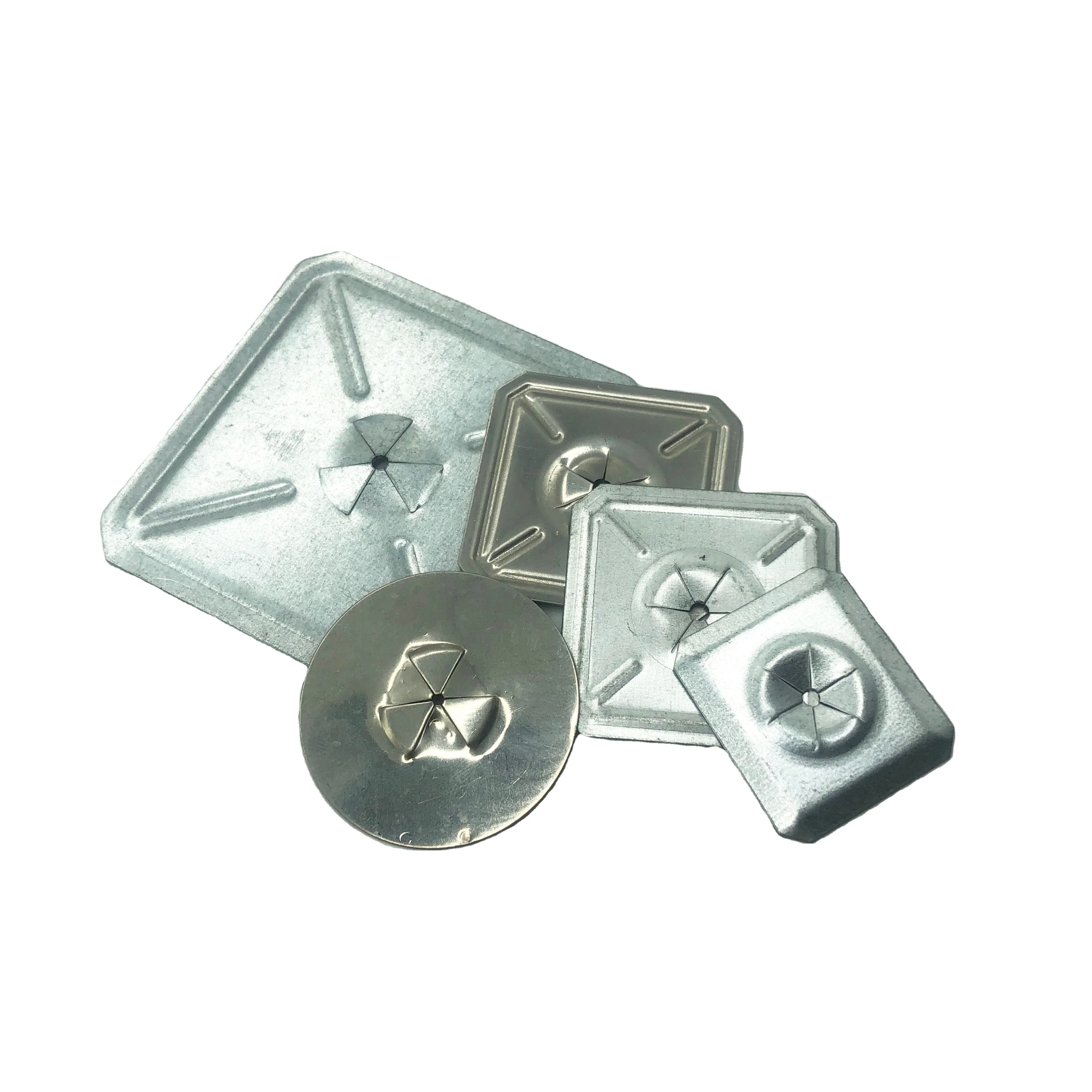 Stainless Steel Insulation Square Self Locking metal Washers For Insulation Pin