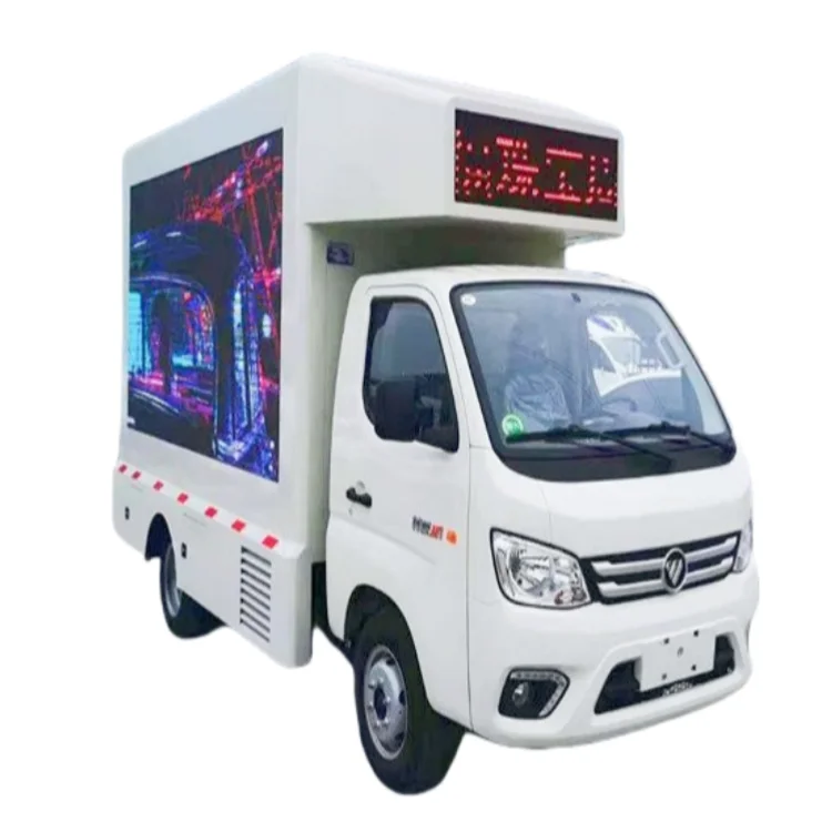 Isuzu HOWO Foton 4*2 P3 screens led mobile truck advertising for sale full color truck van vehicle